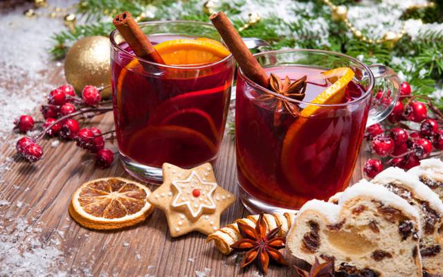 茶,冲,圣诞节,饼干,橙,饼干,甜酒,酒,圣诞快乐,新年,装饰