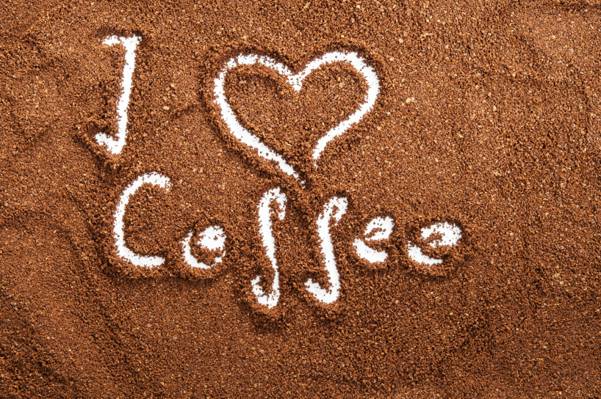 爱,心,咖啡,豆类,咖啡