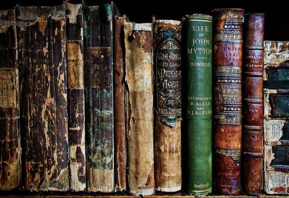 书籍,书架,旧,磨损