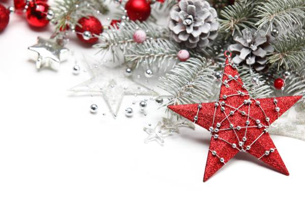 银,新年,分支,云杉,玩具,红色,新年,圣诞节,装饰,树,圣诞节,明星