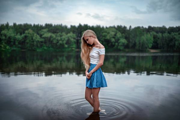 维卡,美容,双腿,维多利亚Pichkurova,在水中,安静,裙子,乔治Chernyadyev