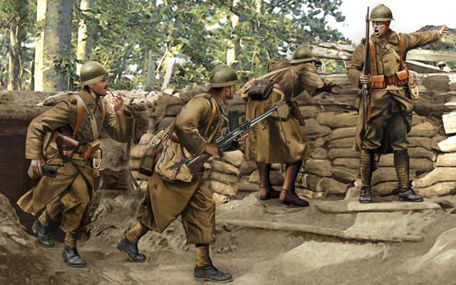 艺术,士兵,步兵,第一次世界大战,法国,第一次世界大战,1918年11月11日,1914年7月28日