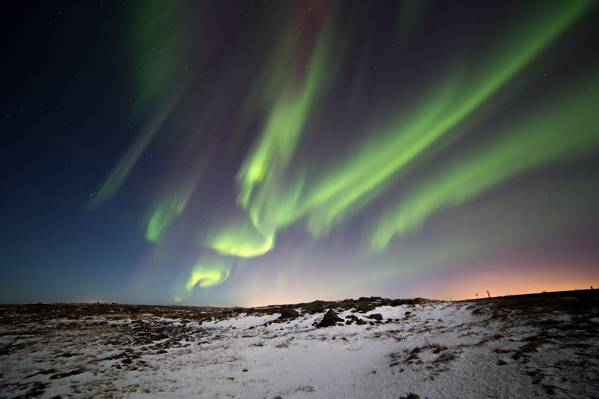 极光borealis摄影,冰岛高清壁纸