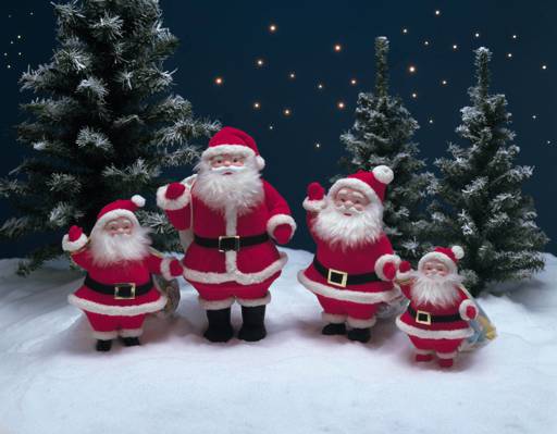 雪,树,圣诞装饰品,树,圣诞老人,星星,圣诞老人