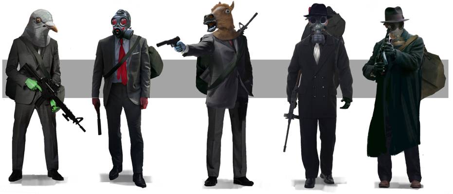 武器,防毒面具,罪犯,强盗,面具,机器