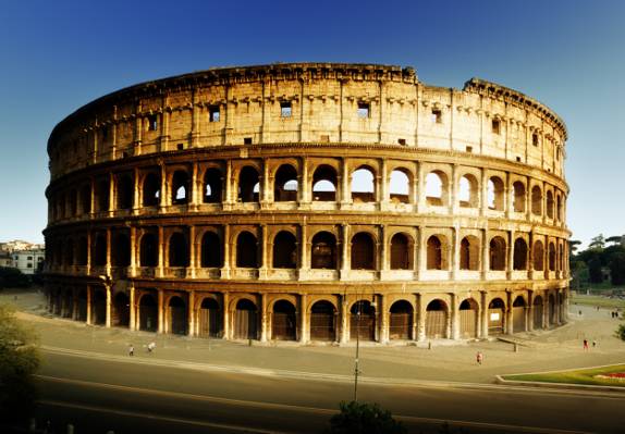 斗兽场,意大利,道路,建筑,斗兽场,圆形剧场,罗马,罗马,意大利