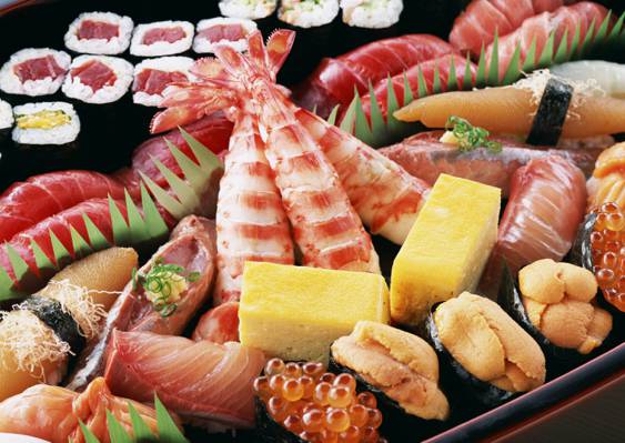 餐,奶酪,鱼子酱,虾,日本料理,海鲜,卷