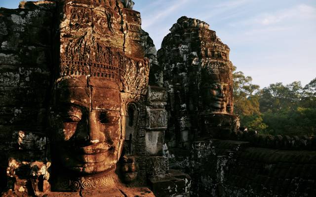 寺庙,柬埔寨,避难所,废墟,城市