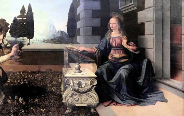 报喜1470-2,佛罗伦萨乌菲兹美术馆,图片,达芬奇
