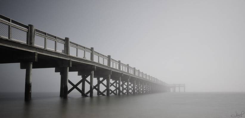 在雾,米尔福德高清壁纸穿过水体黑桥
