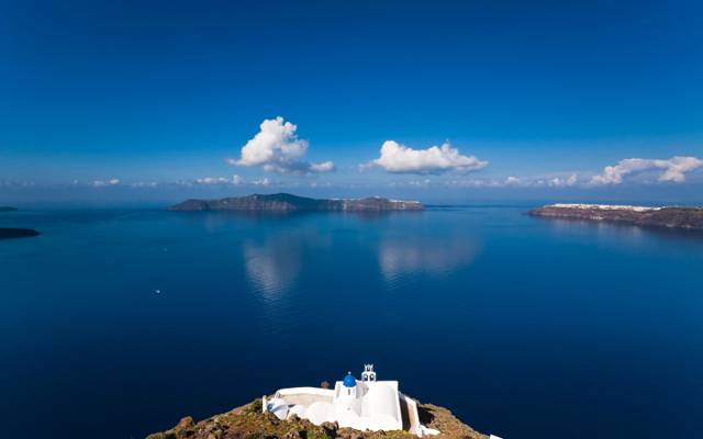 海,希腊,教堂,天空,群岛,锡弗诺斯岛,云