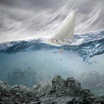 海洋帆船海潮图片