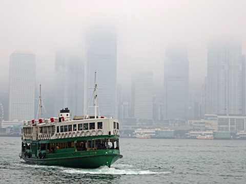香港维多利亚港景致图片