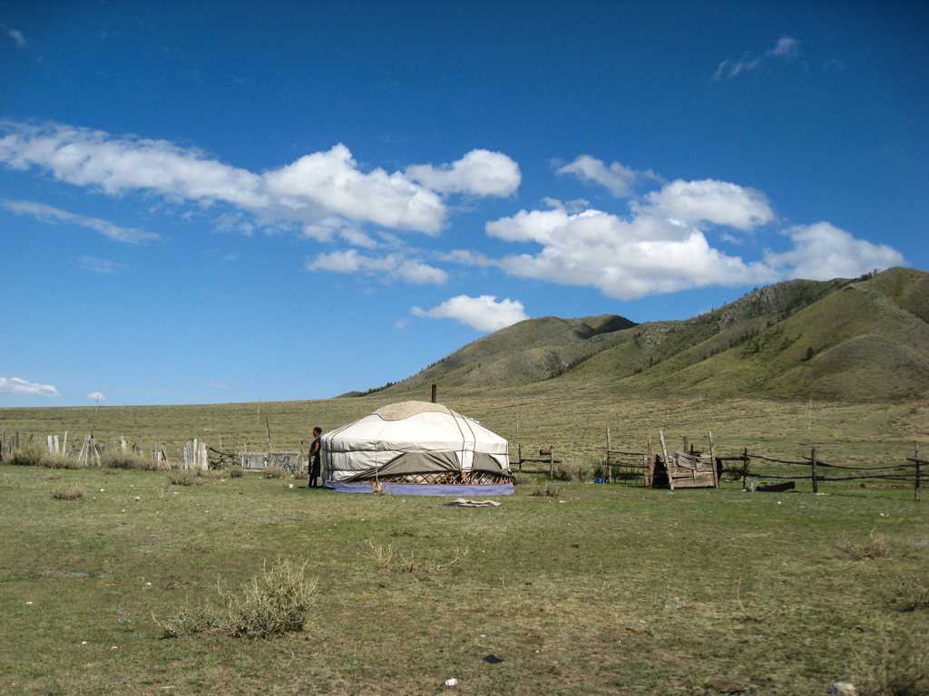 草场上的蒙古包图片