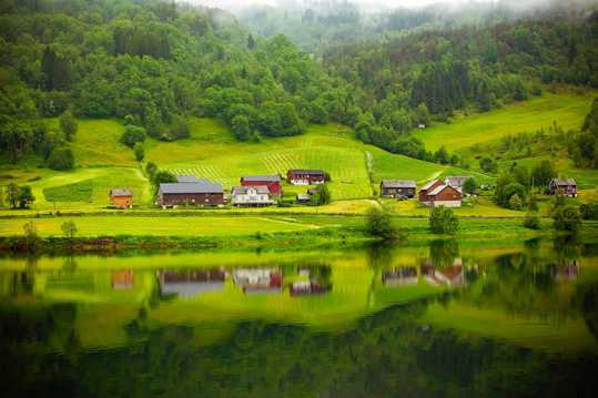 挪威乡村风光图片