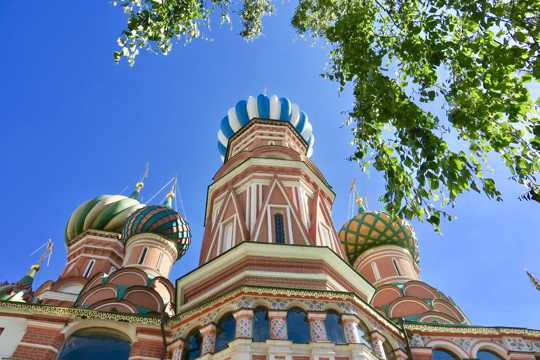 俄罗斯圣瓦西里大教堂建筑景色图片