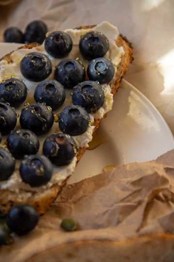 蓝莓面包图片