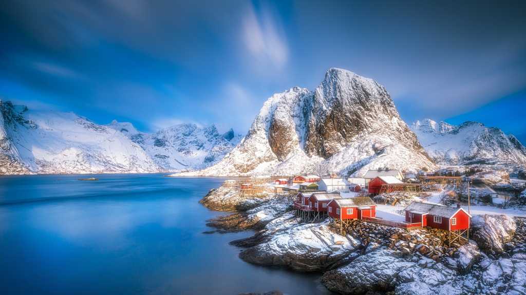 挪威罗弗敦群岛景象高清图片