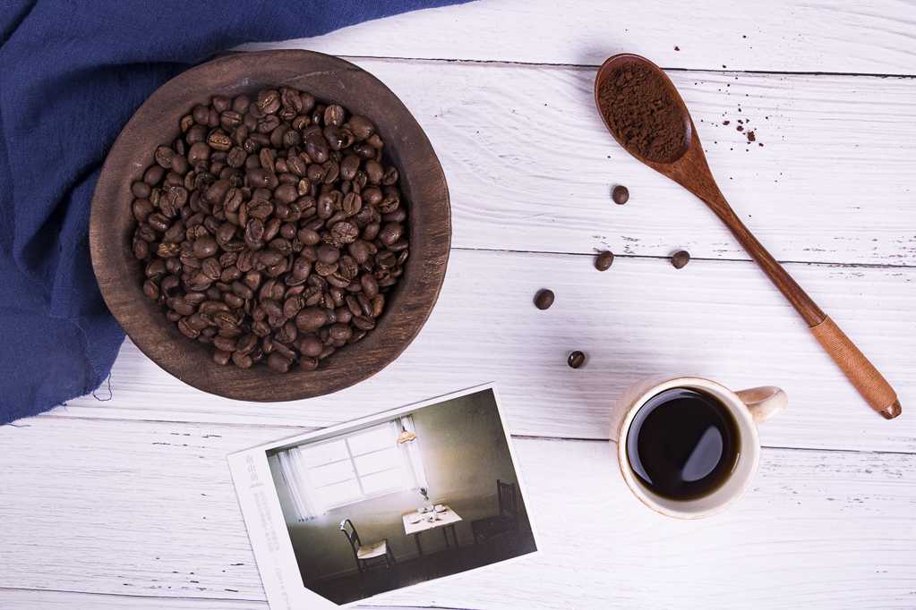 清香的咖啡豆图片