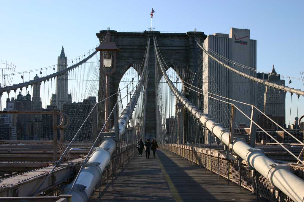 美国纽约布鲁克林大桥景象图片