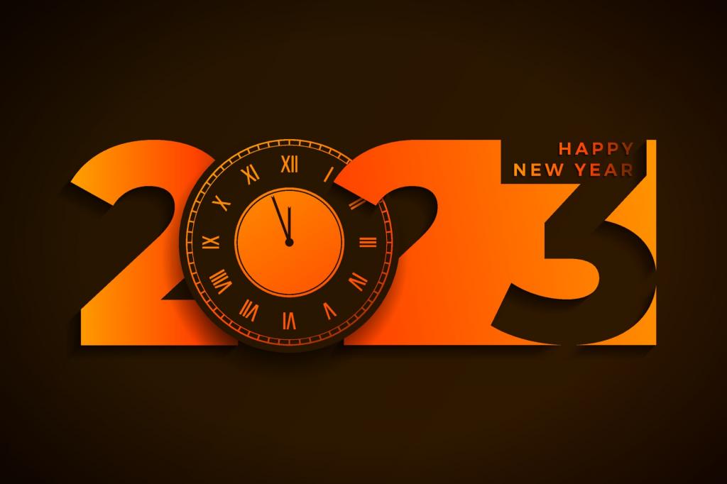 2023新年创意时钟数字图片