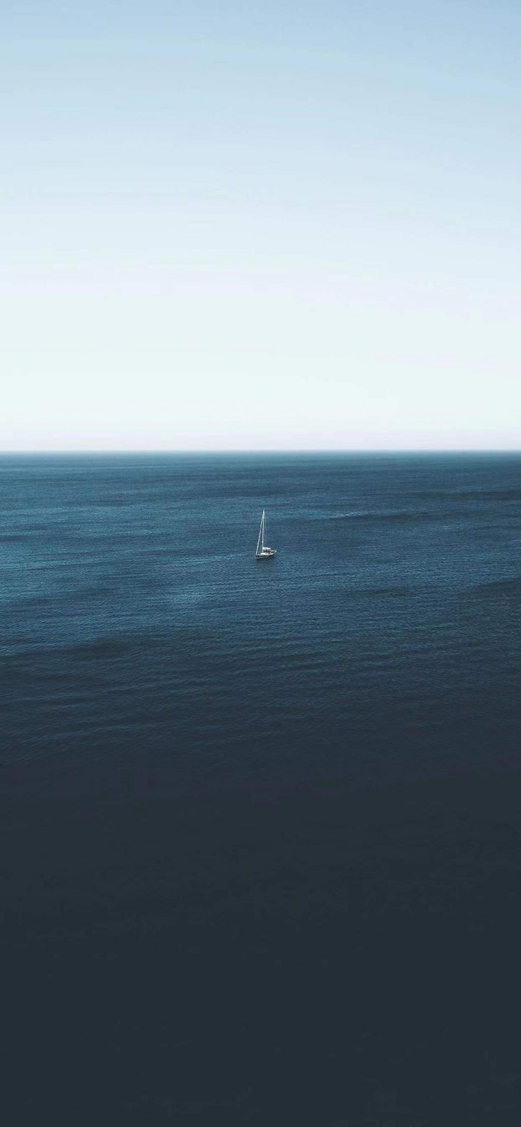 海上孤帆景深壁纸