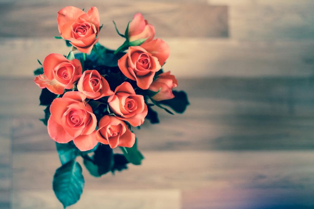 粉红色玫瑰鲜花花束高清壁纸