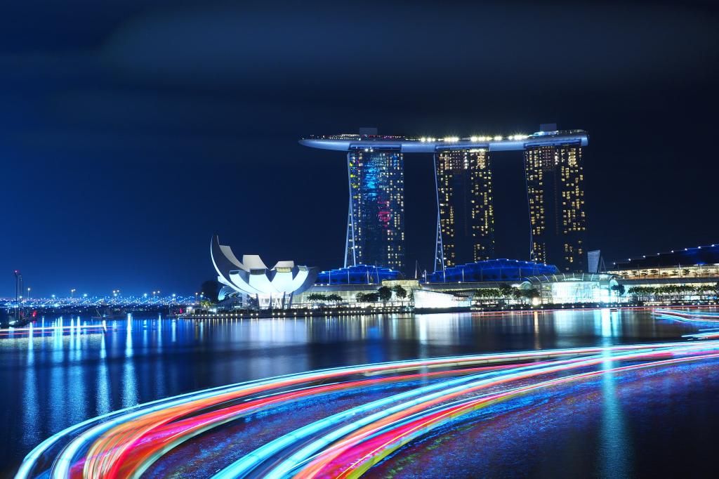 高层建筑,新加坡高清壁纸的时间推移照片