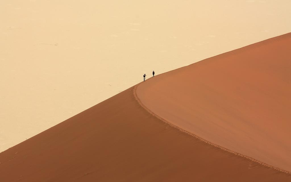 沙漠,人,沙丘