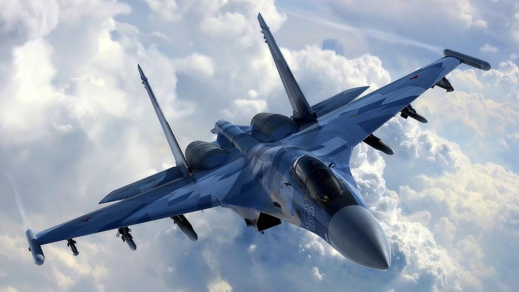 苏-35,飞机,战斗机,多用途,超级机动,天空,云彩,苏35