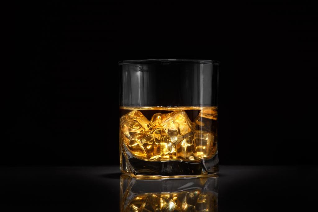 玻璃,威士忌,酒精,冰