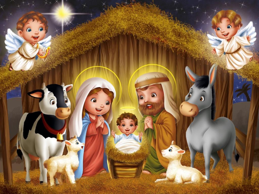 驴,艺术,圣诞节,羊羔,羊,干草,摇篮,羊,孩子,牛,夜,天使,明星