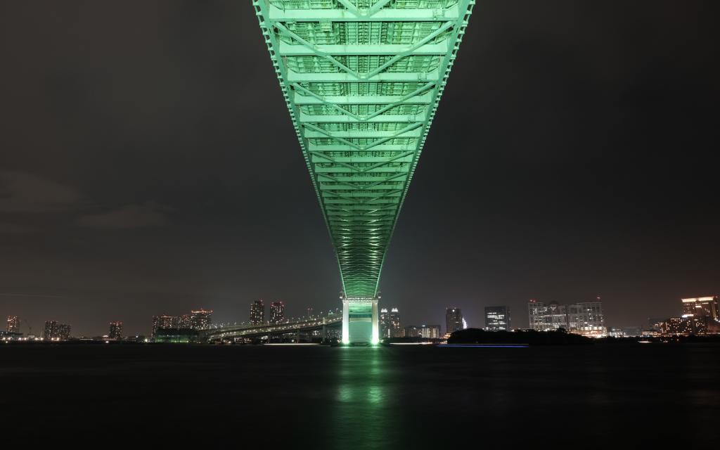 东京,日本桥,彩虹桥,日本湾,城市,灯光,东京