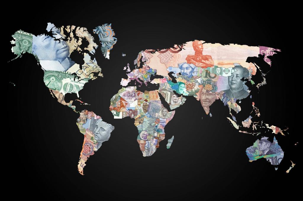 国家,背景,世界地图,卡,大洲,货币