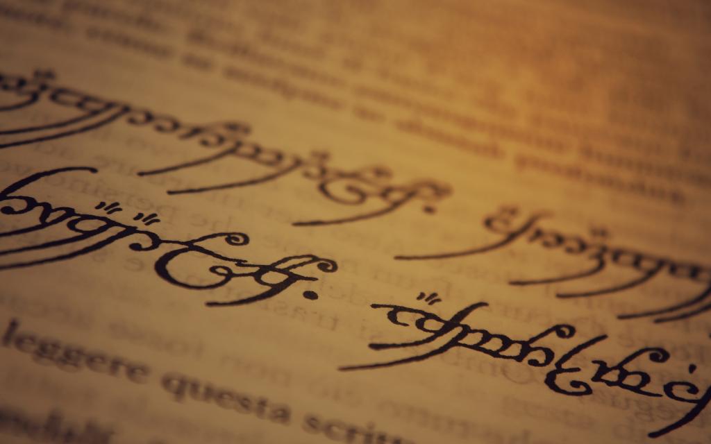 写作,J. R. R. Tolkien,辛达林,纸,指环王,墨水