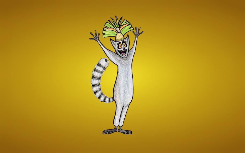 朱利安国王,尾巴,马达加斯加,马达加斯加,朱利安,一个环尾狐猴