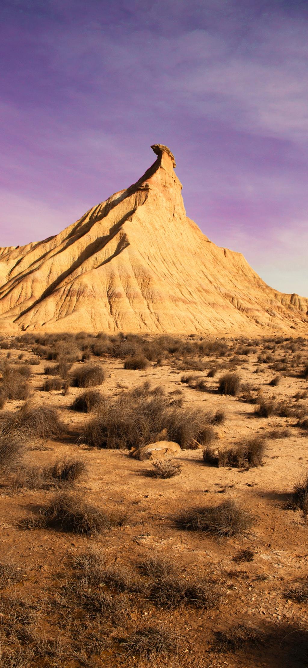 荒漠石山iOS16景深壁纸