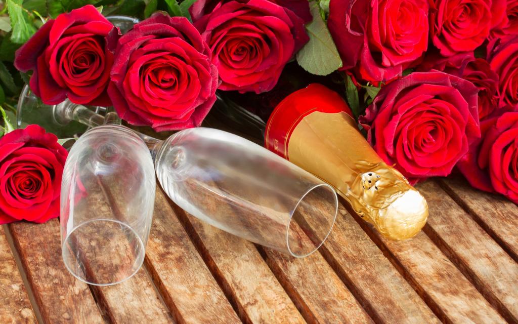 情人节那天,情人节那天,眼镜,香槟,玫瑰,浪漫