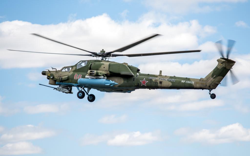 游行,俄罗斯,攻击直升机Mi-28