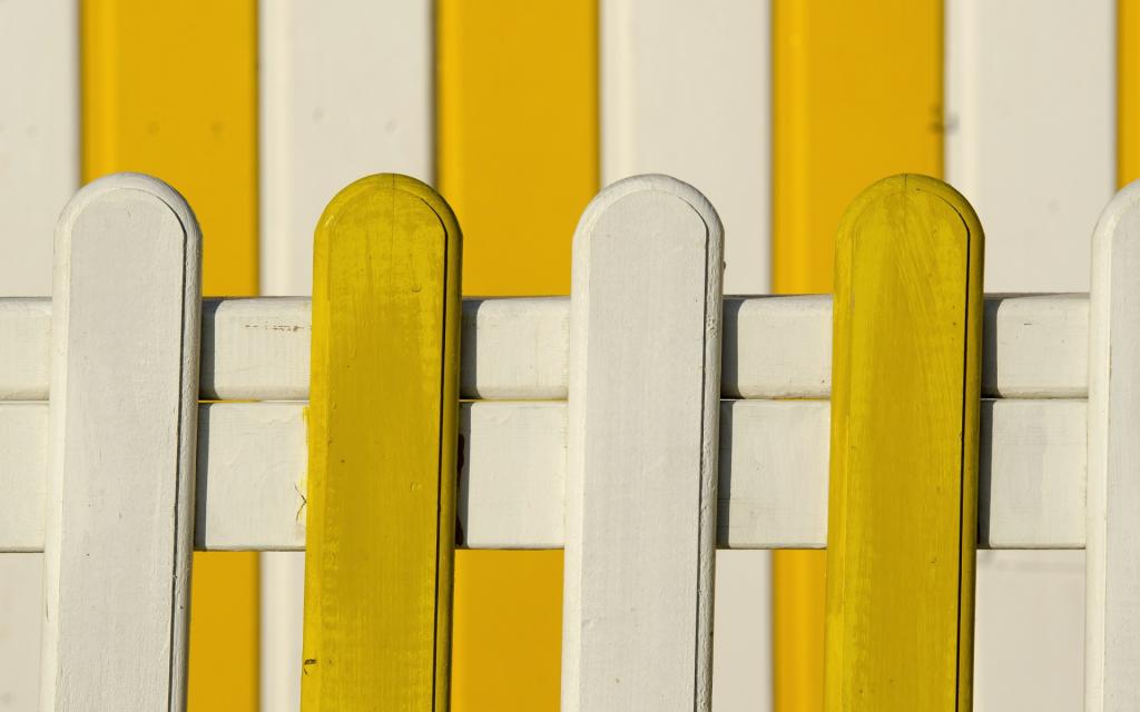董事会,围栏,油漆,房子,白色,黄色