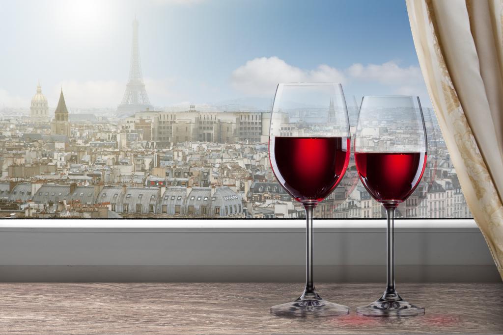 窗口,巴黎,埃菲尔铁塔,酒,红色,窗帘,城市,眼镜,窗台,云