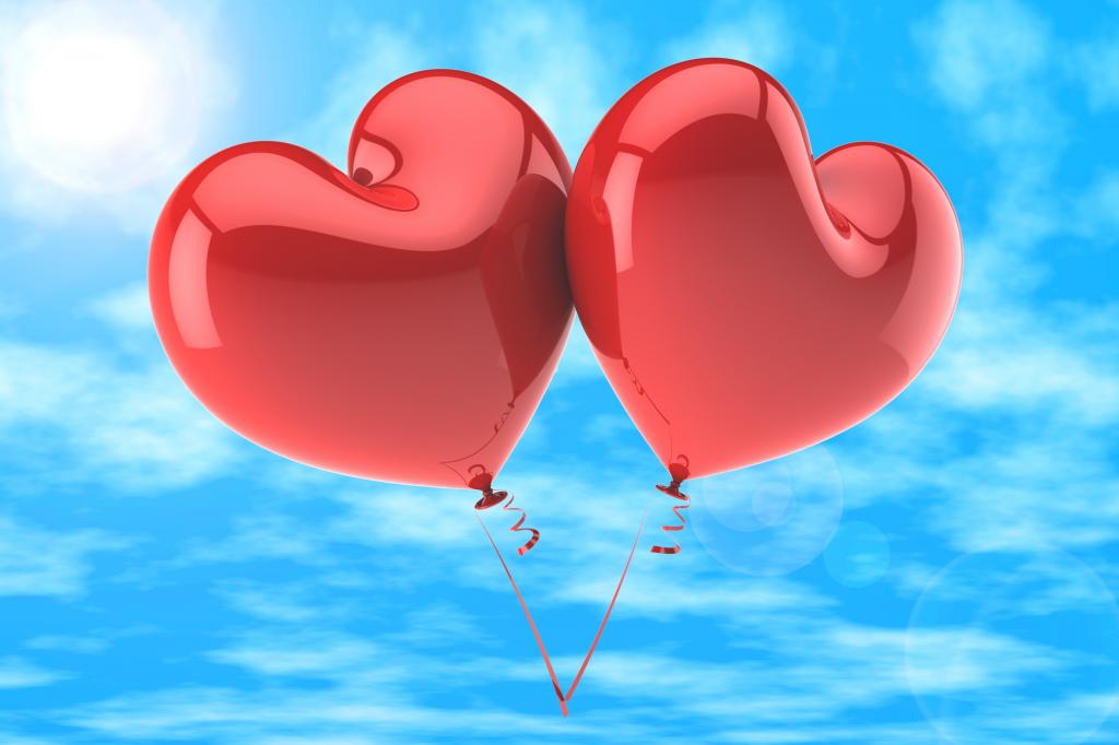 气球,快乐,心,爱,浪漫,爱,心,天空,气球