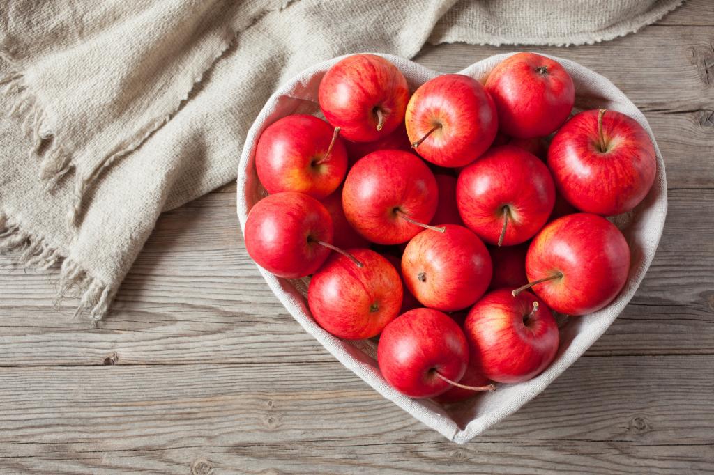 浪漫,苹果,心,爱,苹果,木材,水果