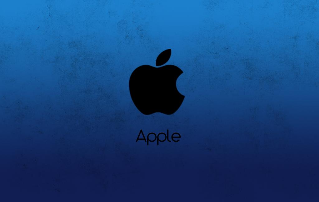 极简主义,苹果,苹果,蓝色,高清图片,简约