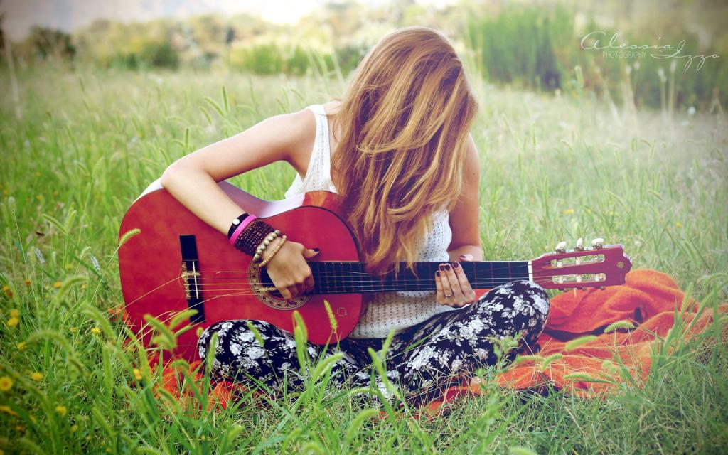 吉他女孩壁纸图片