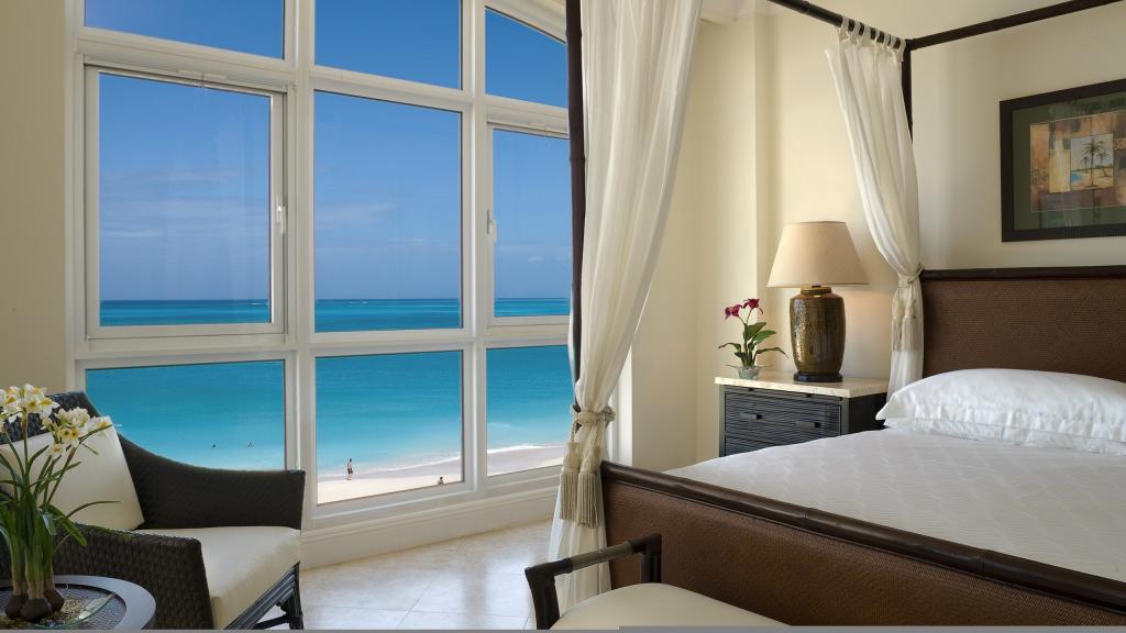 房间,窗户,海洋,椅子,床,海滩