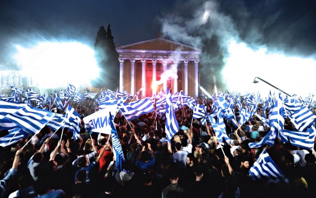 壁纸标志,希腊,人们,很多,集会,晚上