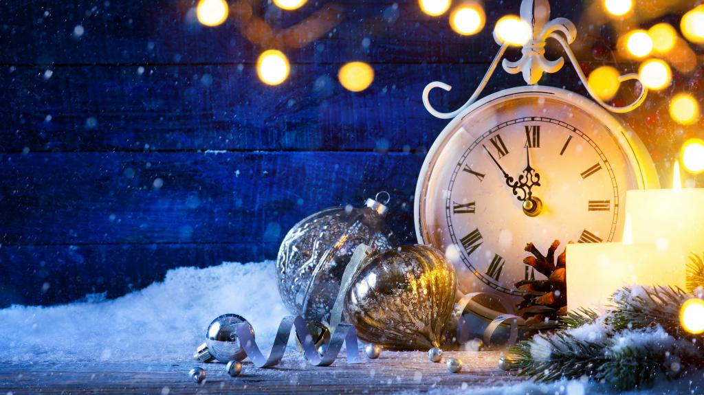 圣诞节,烟花,2017年,新的一年,快乐,手表,雪,新的一年