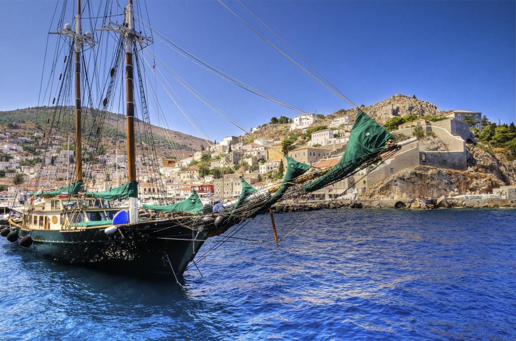 壁纸大海,希腊,大自然,帆船,希腊,船