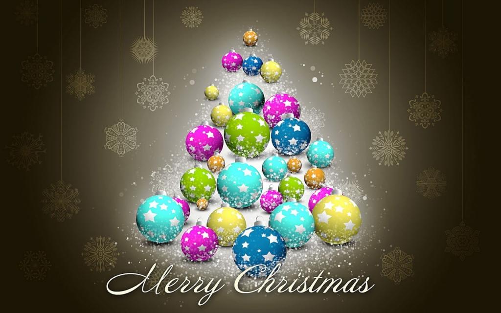 壁纸树,新的一年,假期,圣诞快乐,球,装饰,雪花